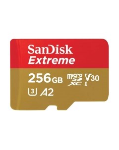 Карта памяти microSDXC Extreme UHS-I U3 V30 A2 256GB (SDSQXAV-256G-GN6MN) Sandisk