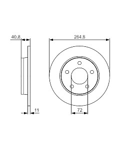 Тормозной диск 0986479S50 Bosch