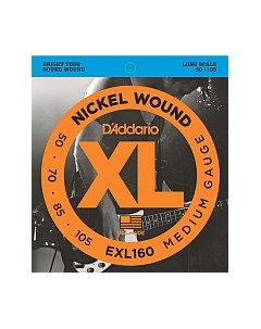 Струны для бас-гитары EXL160 50-105 D'addario