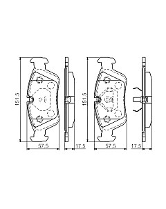 Тормозные колодки Bosch