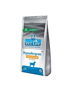 Сухой корм для собак Vet Life Hypoallergenic Fish & Potato Farmina