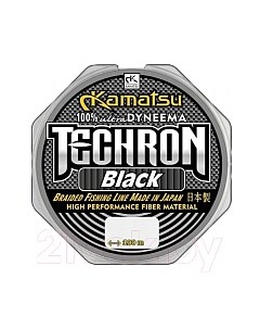 Леска плетеная Techron Black 0.18мм 100м / 255100018 Kamatsu