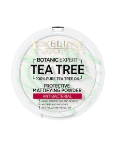 Фиксирующая пудра для лица Botanic Expert Матирующая антибактериальная №001 Transparent Eveline cosmetics