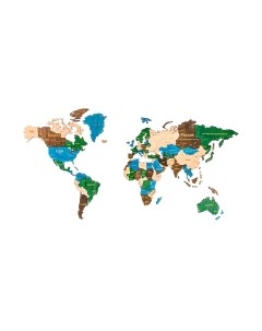 Декор настенный Карта мира L / 3139 Woodary