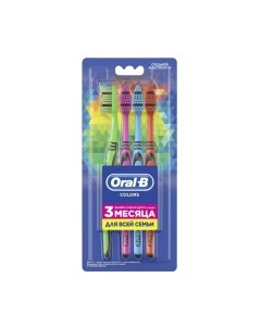 Набор зубных щеток Color Collection средней жесткости Oral-b