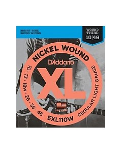 Струны для электрогитары EXL110W Regular Light Wound 10-46 D'addario