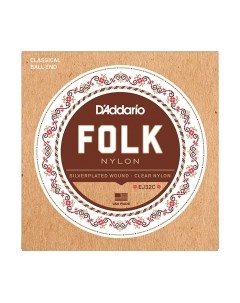 Струны для классической гитары EJ32C Folk Nylon D'addario