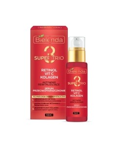 Сыворотка для лица Super Trio Retinol+Vit C+Kolagen Против морщин Bielenda