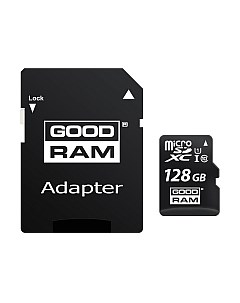 Карта памяти microSD UHS-I Class 10 128GB + адаптер (M1AA-1280R12) Goodram