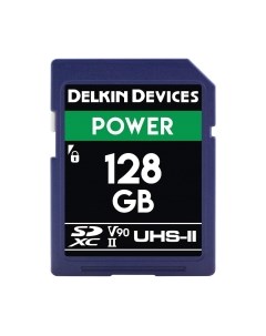 Карта памяти Power SDXC 128GB 2000X UHS-II (Class 10) V90 (DDSDG2000128) Delkin