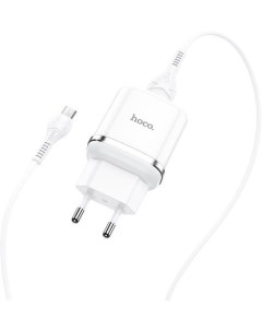 Сетевое зарядное N3 microUSB белый Hoco