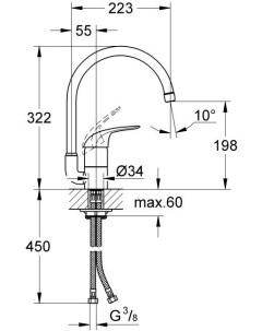 Смеситель Euroeco 32752000 Grohe