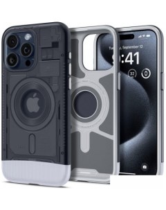 Чехол для телефона Classic C1 MagFit для iPhone 15 Pro ACS06742 серый Spigen