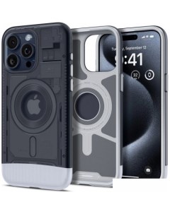 Чехол для телефона Classic C1 (MagFit) для iPhone 15 Pro Max ACS06607 (серый) Spigen