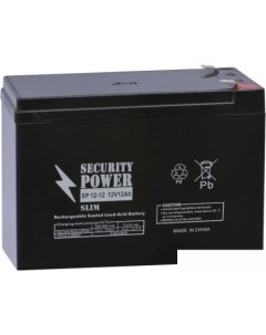 Аккумулятор для ИБП SP 12-12 F2 Slim (12В/12 А·ч) Security power