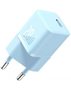 Сетевое зарядное GaN5 Fast Charger Mini 1C 20W CCGN050103 голубой Baseus