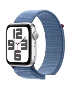 Умные часы Watch SE 2 44 мм алюминиевый корпус серебристый зимний синий нейлоновый ремешок Apple