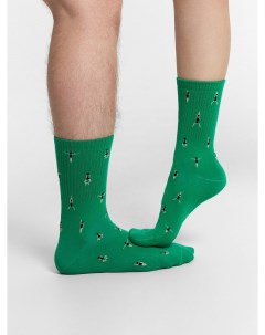 Носки унисекс зеленые с рисунком в виде плавцов Mark formelle