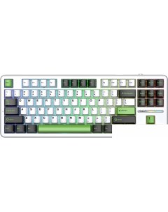 Клавиатура F87 белый зеленый черный Aula
