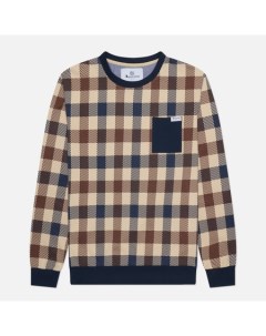 Мужская толстовка Active Macro Check Crew Neck Aquascutum