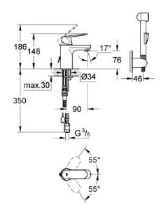 Смеситель Eurosmart Cosmopolitan 23125000 Grohe