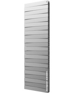 Биметаллический радиатор Pianoforte Tower 500 Silver Satin 22 секции Royal thermo