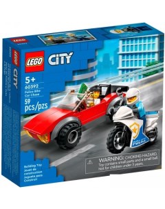 Конструктор City 60392 Полицейская погоня на байке Lego