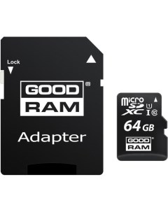 Карта памяти M1AA microSDXC M1AA 0640R12 64GB с адаптером Goodram