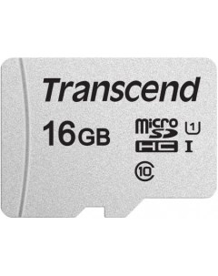 Карта памяти microSDHC 300S 16GB Transcend