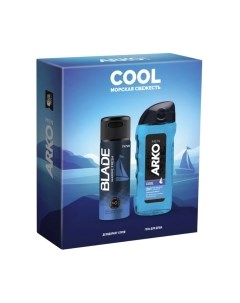 Набор косметики для тела Men Гель для душа Cool 2в1+Дезодорант Blade Marine Fresh Arko