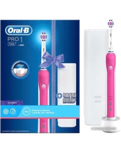 Электрическая зубная щетка Pro 1 750 3D White D16 513 1UX розовый Oral-b