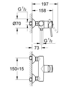 Смеситель BauClassic 32867000 Grohe