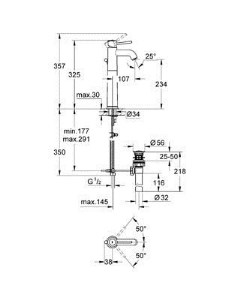 Смеситель BauClassic 32868000 Grohe