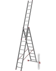 Лестница стремянка алюминиевая трёхсекционная 3x10 1230310 Новая высота