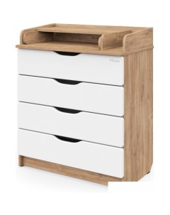 Детский комод Wood 804 ПВХ дуб канзас Pituso