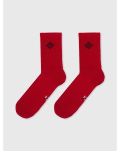 Носки унисекс красные с рисунком в виде орнамента Mark formelle