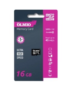 Карта памяти microSDHC 16GB Class 10 UHS I Olmio