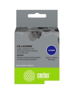 Картридж CS-LK5WBN (аналог Epson LK5WBN) Cactus