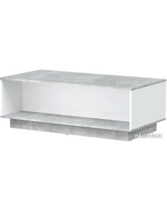 Журнальный столик Quartz QZ СЖ1 белый платинум бетон Интерлиния