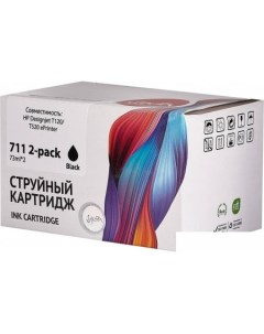 Картридж SIP2V31A аналог HP 711 2 pack Black Sakura printing