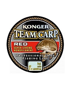 Леска монофильная Team Carp Red 0.30мм 1000м / 265001030 Konger