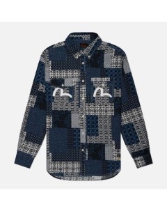 Мужская рубашка Dermatoglyphic Block All Over Print & Seagull Print Evisu