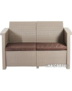 Садовый диван Toledo Love Seat 254011 (капучино) Keter