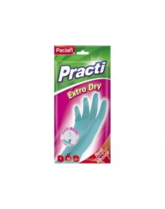 Перчатки резиновые PRACTI EXTRA DRY р-р M 1 пара Paclan