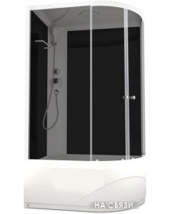 Душевая кабина Delight 128 High 120x80 L черный тонированное Domani-spa