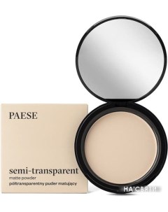 Компактная пудра Matte Powder Semitransparent 1А (теплый бежевый) Paese