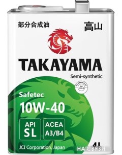 Моторное масло Safetec 10W-40 A3/B4 SL 4л Takayama