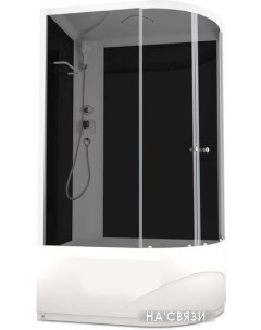 Душевая кабина Delight 128 High 120x80 L с гидромассажем белый тонированное Domani-spa