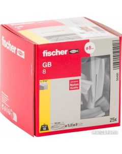 Дюбель для газо- и пенобетона GB 8 50491 (25 шт) Fischer