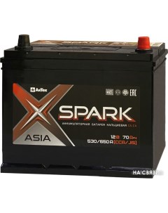 Автомобильный аккумулятор Asia 530/650A EN/JIS R+ SPAA70-3-R (70 А·ч) Spark